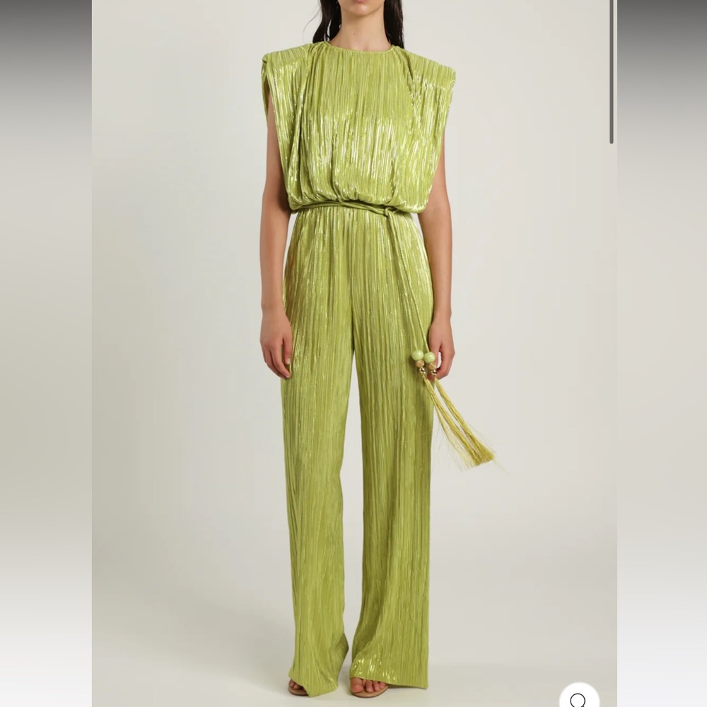 Sabina Musayev Nectar Pleated Sleeveless Formal Jumpsuit - Size XS - Reemoly